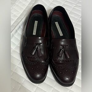 Florsheim Burgundy Brinson Wingtip Tassel loafers minimum wear shown in pics 10D